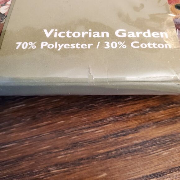 Vtg Home Essentials NEW Floral Cotton Blend Oblong 60x102" Fabric Tablecloth NWT - Picture 7 of 12